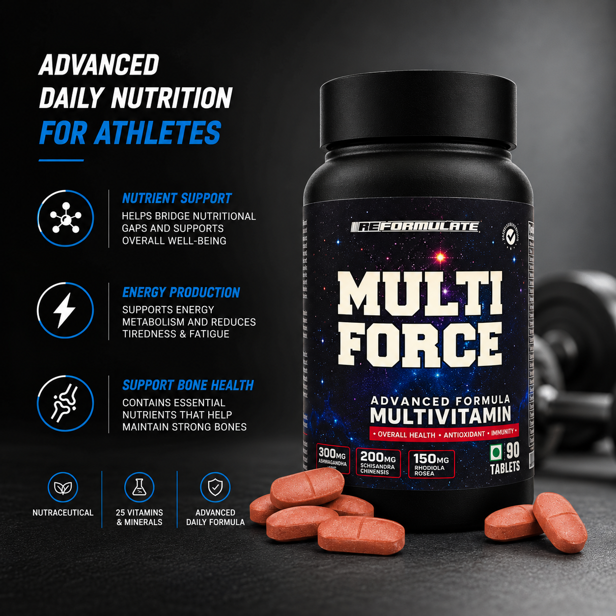 MULTIFORCE | Multi-vitamin | Sports | 90 C